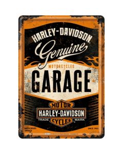 Nostalgic-Art Metal Postcard Harley-Davidson Garage 10x14cm