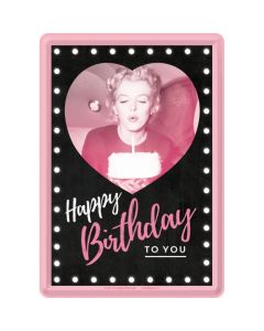 Nostalgic-Art Metal Postcard Marilyn - Happy Birthday 10x14cm