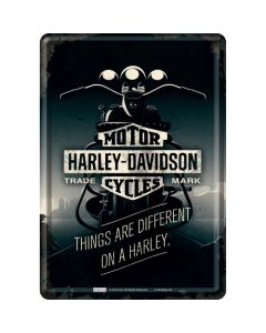 Nostalgic-Art Metal Postcard Harley - Things are Different 10x14cm