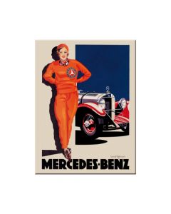 Nostalgic-Art Magnet Mercedes-Benz Woman in Red 6x8cm