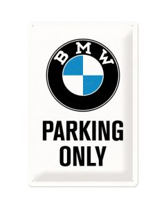 Nostalgic-Art Medium Sign BMW Parking Only White 20x30cm