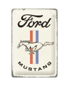 Nostalgic-Art Medium Sign Ford Mustang Horse and Stripes 20x30cm