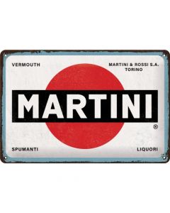 Nostalgic-Art Medium Sign Martini Logo White 20x30cm