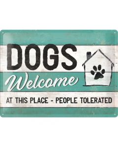 Nostalgic-Art Large Sign Dogs Welcome 30x40cm