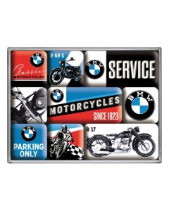 Nostalgic-Art 9pc Magnet Set BMW Motorcycles