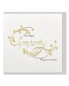 Quilled Greeting Card Deepest Sympathy 15x15cm