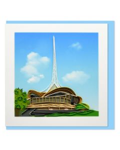 Quilled Greeting Card Melbourne Arts Centre Spire 15x15cm