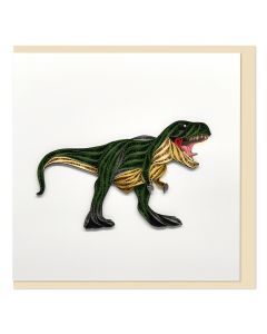 Quilled Greeting Card Dinosaur T-Rex 15x15cm
