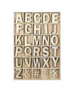 Plywood Alphabet Letter Set 165pcs in Tray