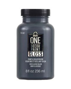 FolkArt One Décor Paint 236ml Gloss Classic Black