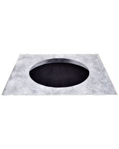 Concrete Round Hole Printed Optical Rug