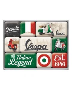 Nostalgic-Art Magnet Set Vespa Italian Legend