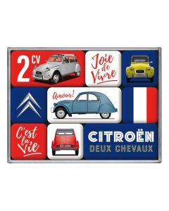 Nostalgic-Art Magnet Set Citroen 2CV C'est La Vie