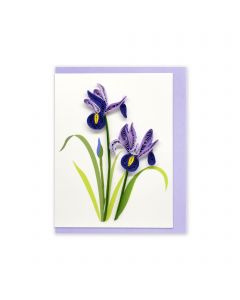 Quilled Mini Card Purple Iris