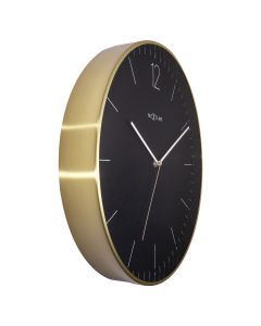NeXtime Very Essential Wall Clock 40cm Black & Gold