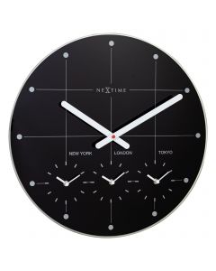 NeXtime Big City Wall Clock 43cm Black